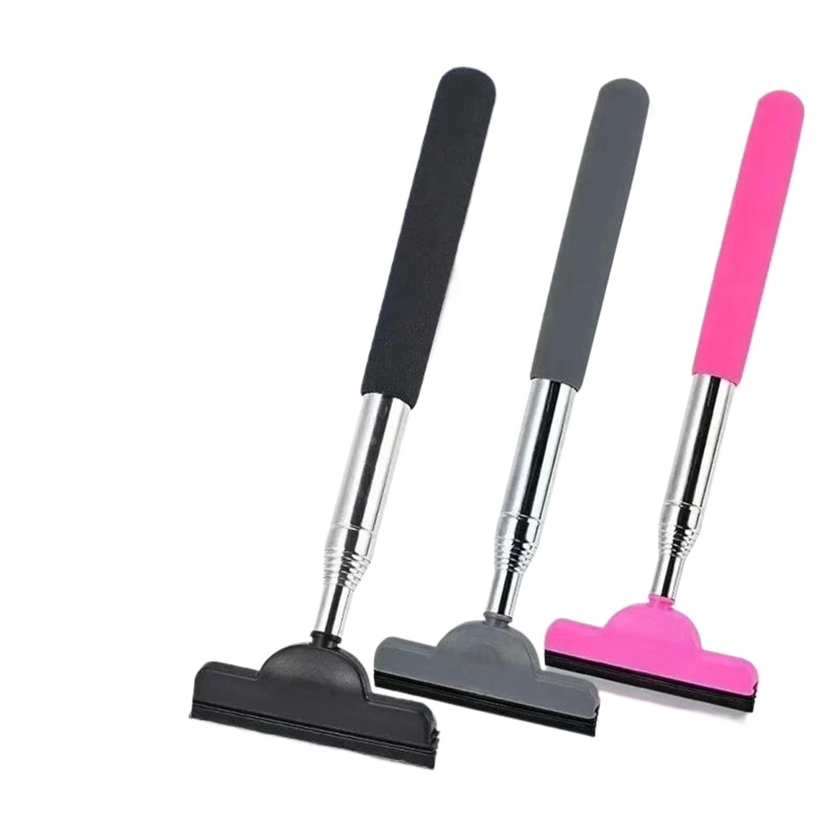 TRRYUIP Side Mirror Squeegee Glass Wiper And Cleaner Window Tool With Side Mirror Squeegee Portable Telescopic Auto Rod For Car Rearview(Pink-10Pcs)