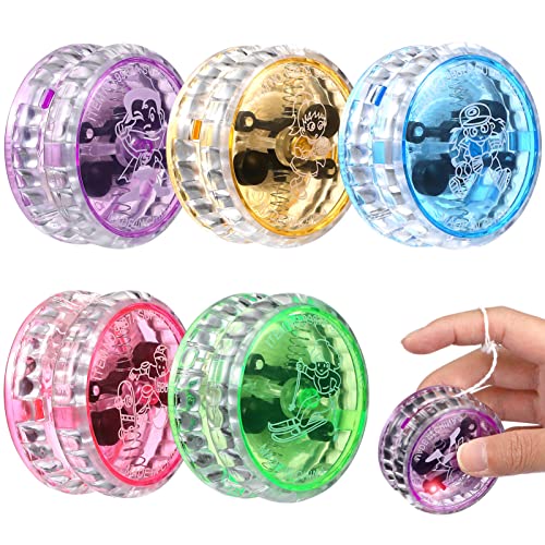 Toyvian Yo Yo Puzzle Toys Brain Toy 5 Pcs Light Up - Light up Responsive for Kids Beginners Flashing Responsive - Balls luminous Luminous Kids Educational Toys Squiz Toys Puzzle Toys