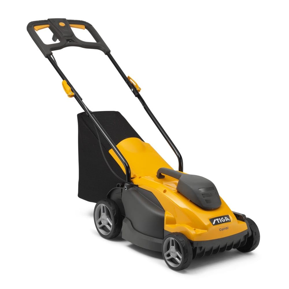 STIGA Cortacésped eléctrico Combi 336c, Ancho de Corte 34 cm, 1400 W, Bolsa colectora de 35 litros