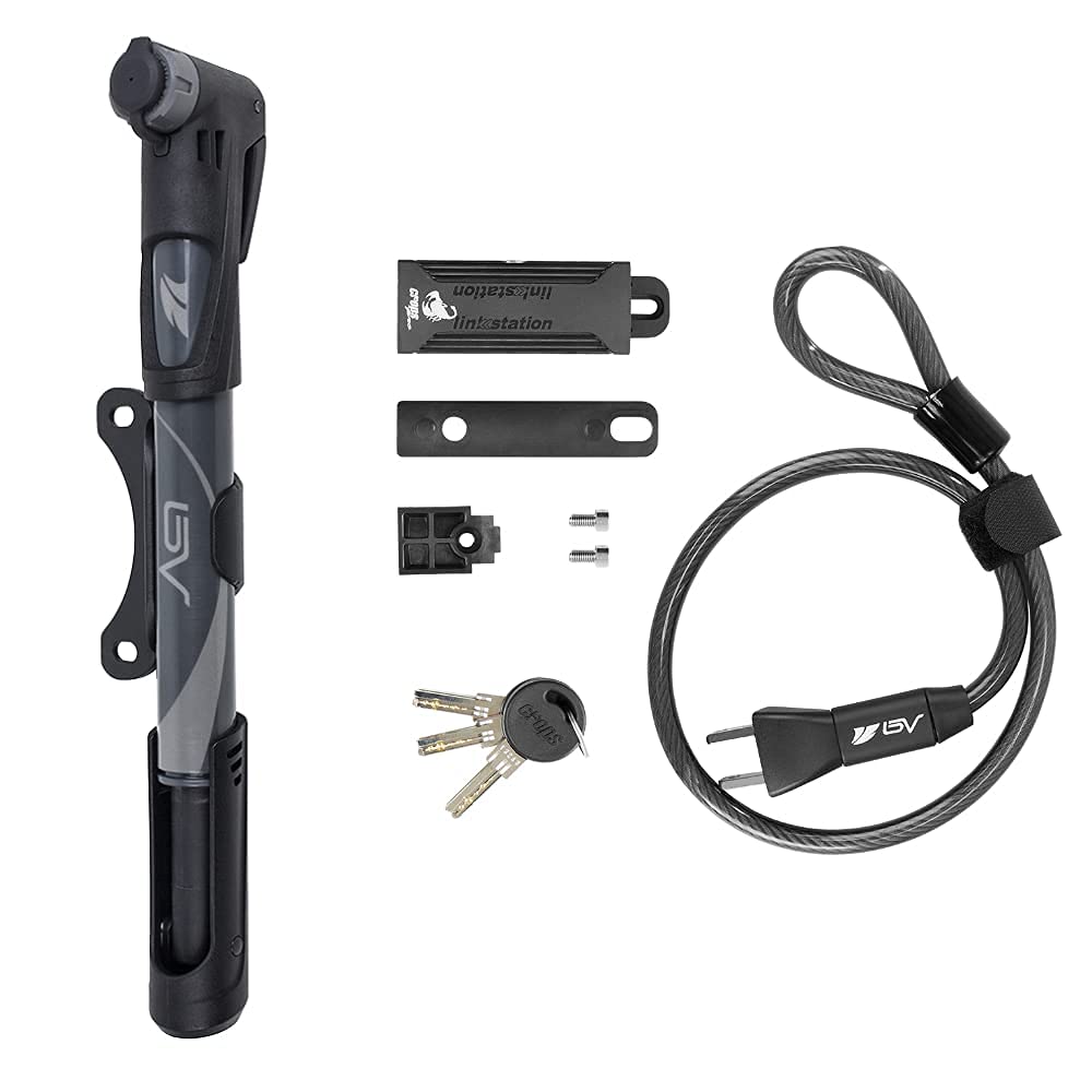 BVBike Mini Pump with Bike Anti-Theft Cable Lock