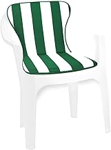 ARREDIAMOINSIEME-nelweb Cuscino Coprisedia Con Seduta + Schienale Universali Giardino Bar Ristorante Hotel 100% Made In Italy mod.VIOLINO FASCIATO VERDE