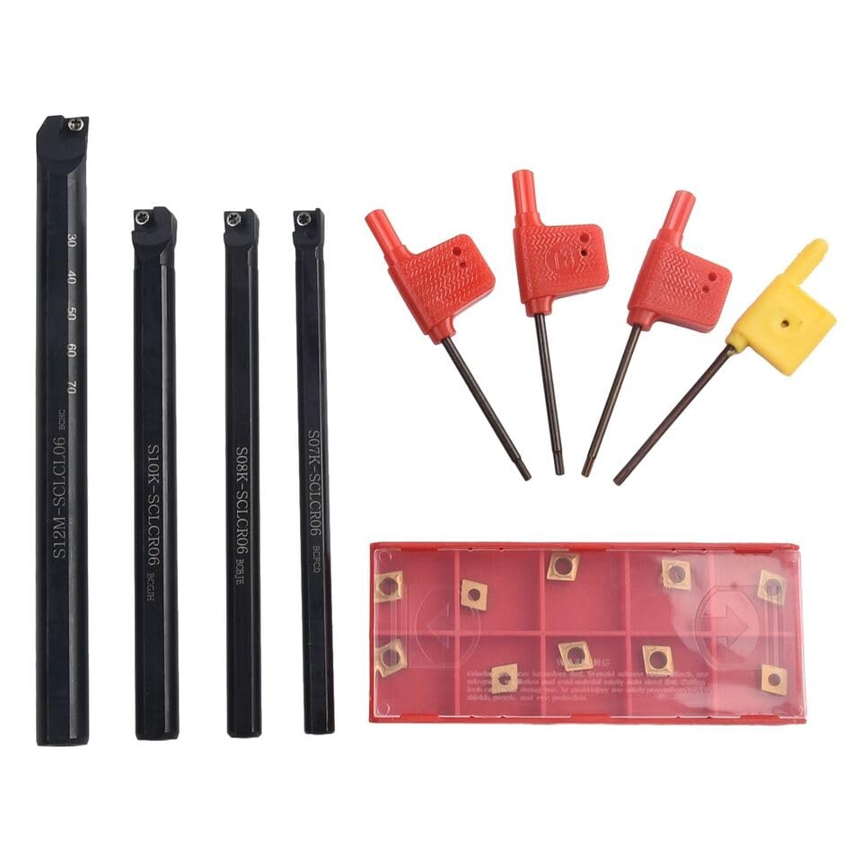 Set 4 Piezas Barra de Torneado S07K/S08K/S10K/S12M