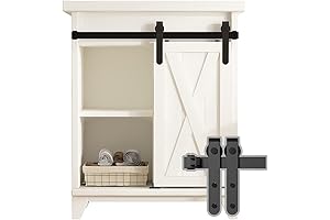 skysen 2ft Single Door Cabinet Sliding Barn Door Hardware Kit - Mini...