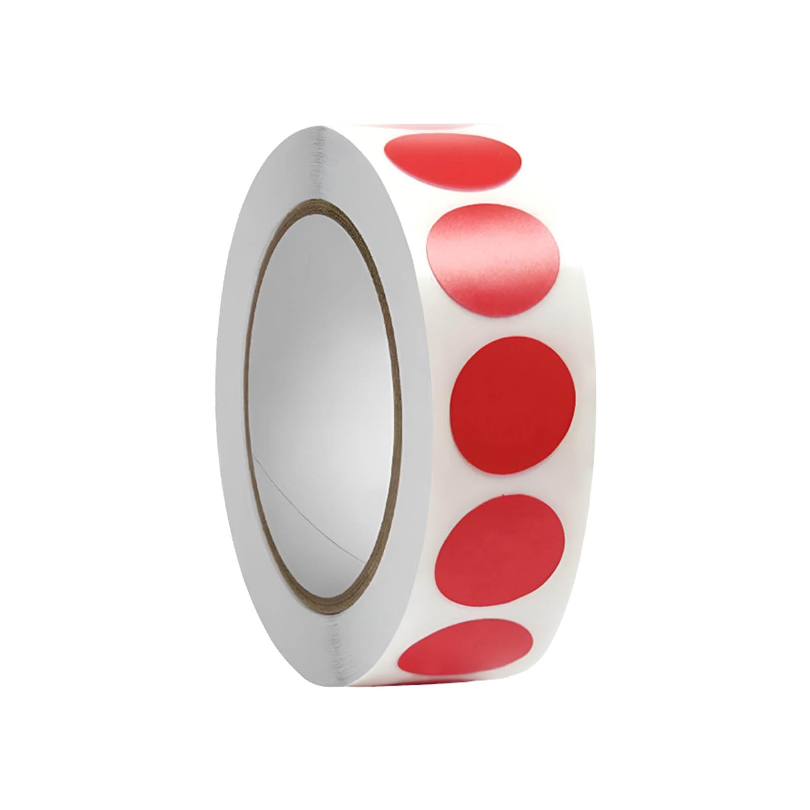 1000 Pcs 19mm Red Dot Stickers Red Round Sticker Waterproof Circle Stickers Color Coding Label for Office Shop Home Classroom Marking