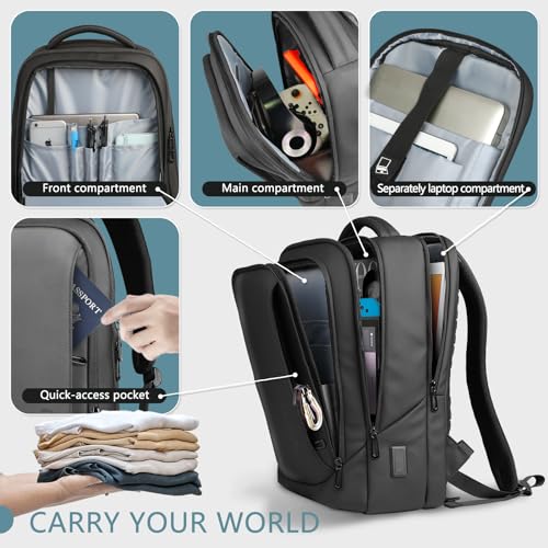 Sac A Dos Ordinateur Voyage : Sac à dos Ordinateur Portable 15,6 Pouces Double Port USB (Top 1) – Image 3