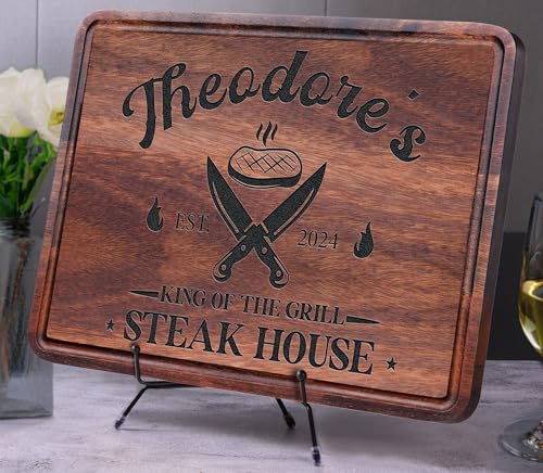 Tabla de cortar rectangular en madera personalizada miniatura 7