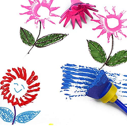 Xrten 12 Pezzi Pennelli di Spugna，Spugna Pittura