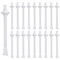 Vista 9 de 60 varitas aplicadoras de cera de plástico con espátulas desechables para depilación nasal y limpieza de fosas nasales