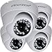 VENTECH 4 Pack CCTV Security Dome Camera Color 1000tvl 960H Analog CMOS 24 led IR-Cut Night Vision Infrared Home Surveillance 3.6mm Lens Indoor 12v Audio