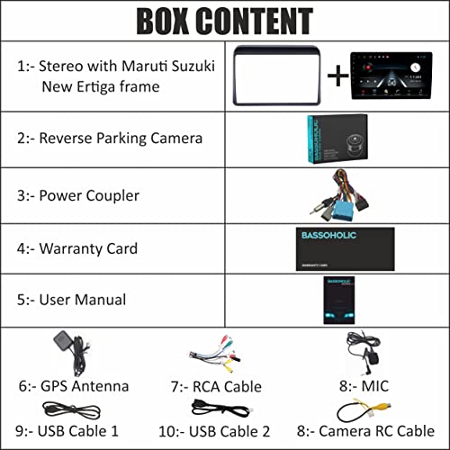 Image of 9 inch Android 10 Car Stereo for Maruti Suzuki Ertiga 2018-2022 | 2GB+16GB | Apple CarPlay & Android Auto | Full HD Touchscreen | WiFi GPS SWC | Coupler Fit | Reverse Camera | 1 Year Warranty