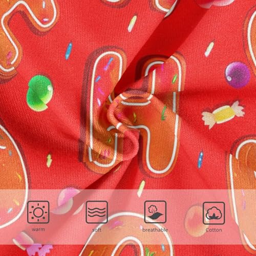 Christmas OH Gingerbread Cookies Red Toddler Underwear Floral 2t Cotton Panties for Girl Fun Print Briefs Undies Kids3