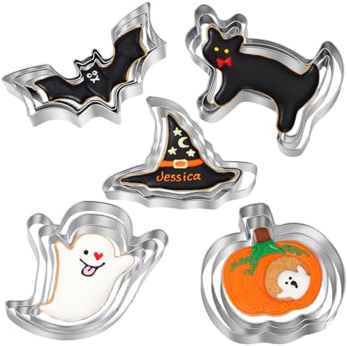 Halloween Cookie Cutters Set - 15 Pcs Stainless Steel Holiday Coo...