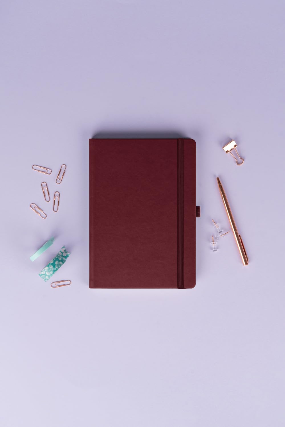 NOTIQUE Taccuino a righe con copertina rigida 15x21cm 192 pagine Bordeaux