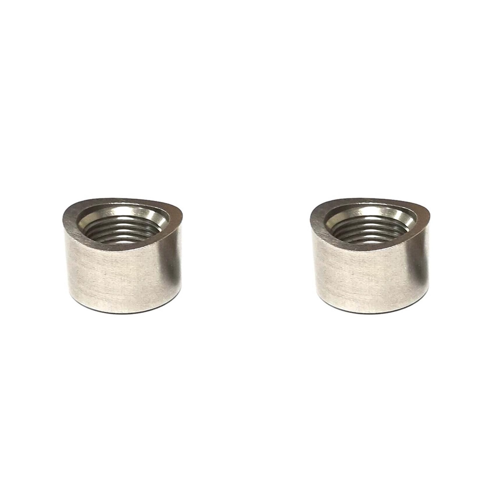Hfgdnchva 2Pcs Oxygen Sensor Bung Plug Nut Stepped Mounting Cap Kit Plug Nut Plug Wideband Nut Fitting Weld Bungs M18x1.5