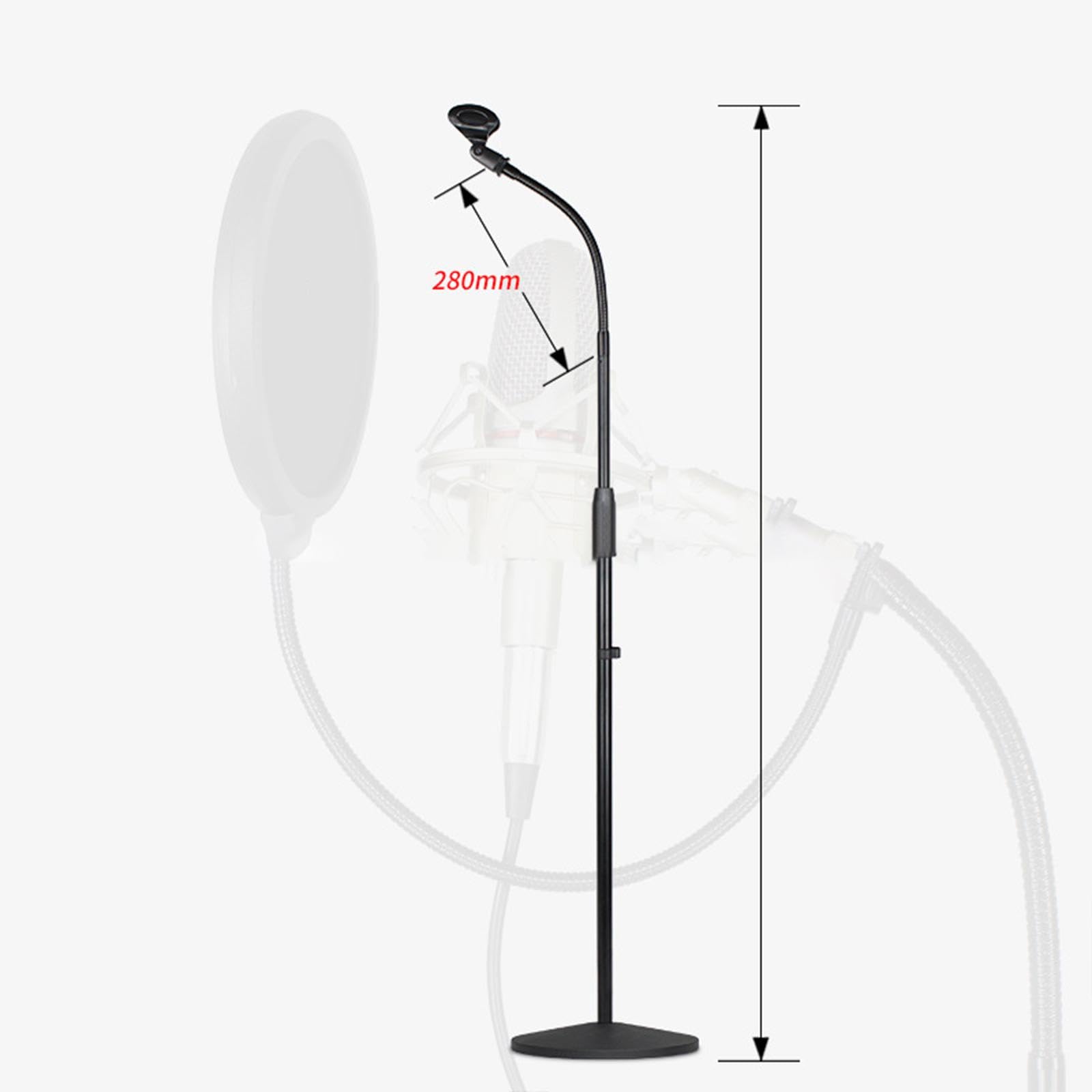 Colcolo Soporte de micrófono Accesorios ajustables Suministros de equipos profesionales Soporte de suelo para micrófono Brazo de jirafa para grabación