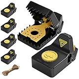 GoXteam Rat Traps Mouse Trap,Large Rats Catcher for Indoor & Outdoor,Easy to Bait & Set,Instant Kill Results,Effective Reusable Traps for Rats, Chipmunks,Mice (6pack)