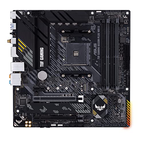 TUF Gaming B550M-PLUS WiFi II, Scheda Madre Gaming AMD microATX, Socket AM4, DDR4, PCI 4.0, LAN Realtek 2.5Gb, WiFi 6 (802.11ax), 2 M.2, 4 SATA 6GB/s, 2 USB 3.2 Gen 2, Aura Sync RGB, Nero - Scheda madre - Immagine 4