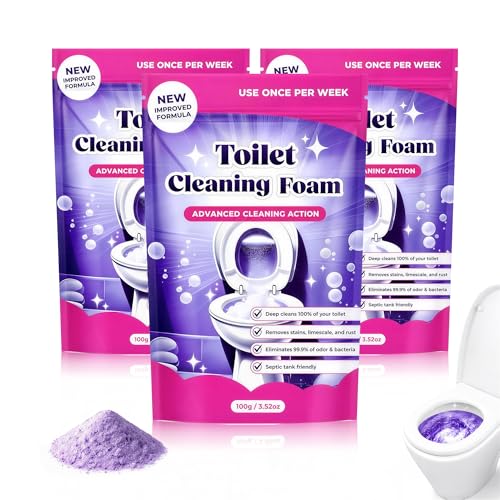Fizzclean WC-Reiniger 2026 Neu Fizzclean WC Schaumreiniger Toilet Cleaning Foam Toilettenschaum Extra Stark Reinigung Lavendelgeschmack (3PCS)
