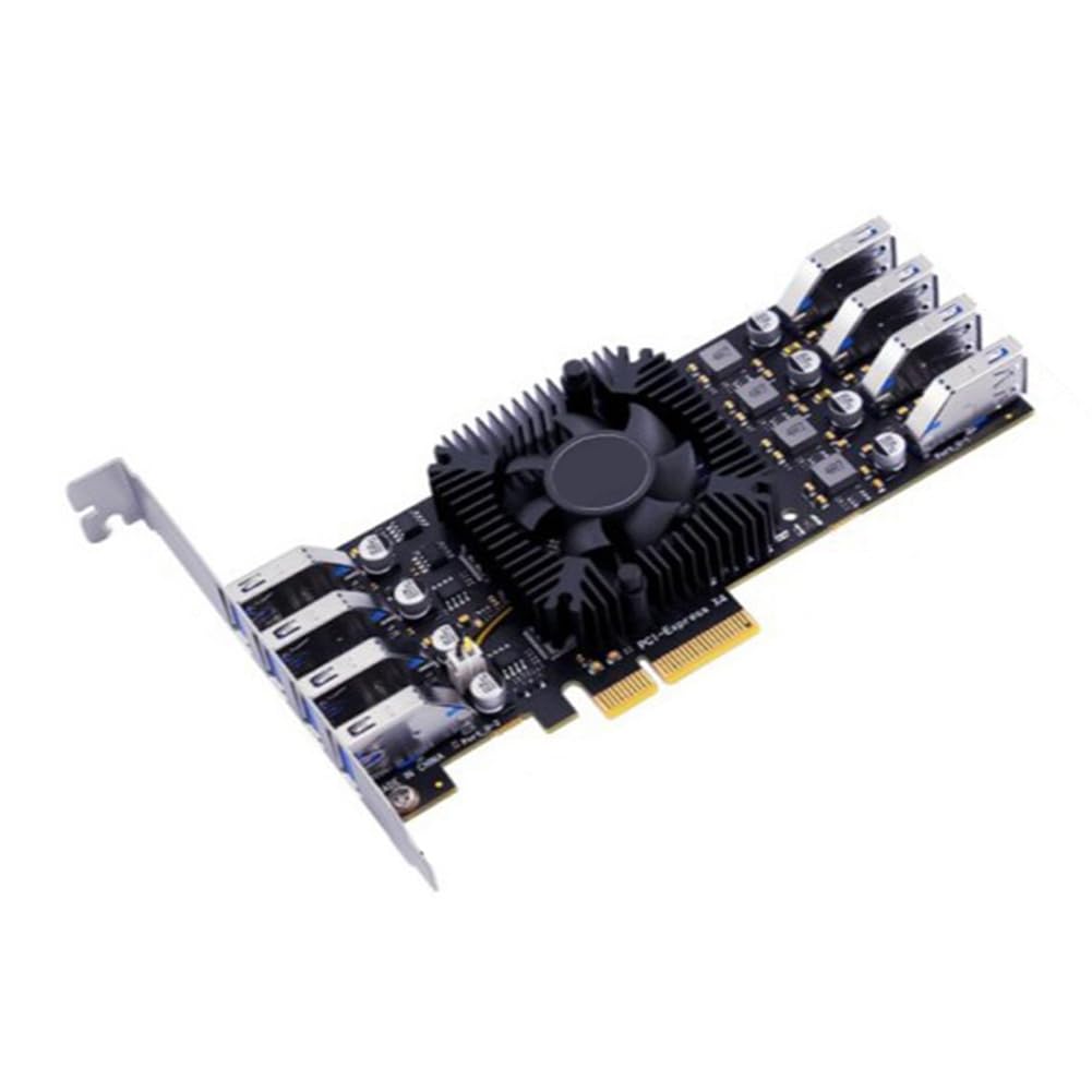 Adattatore PCI Express USB3.2 PCI-e A Scheda di Espansione USB 3.2 A 8 Porte Scheda Controller PCIe X4 USB3.0 A 4 Canali per Fotocamera