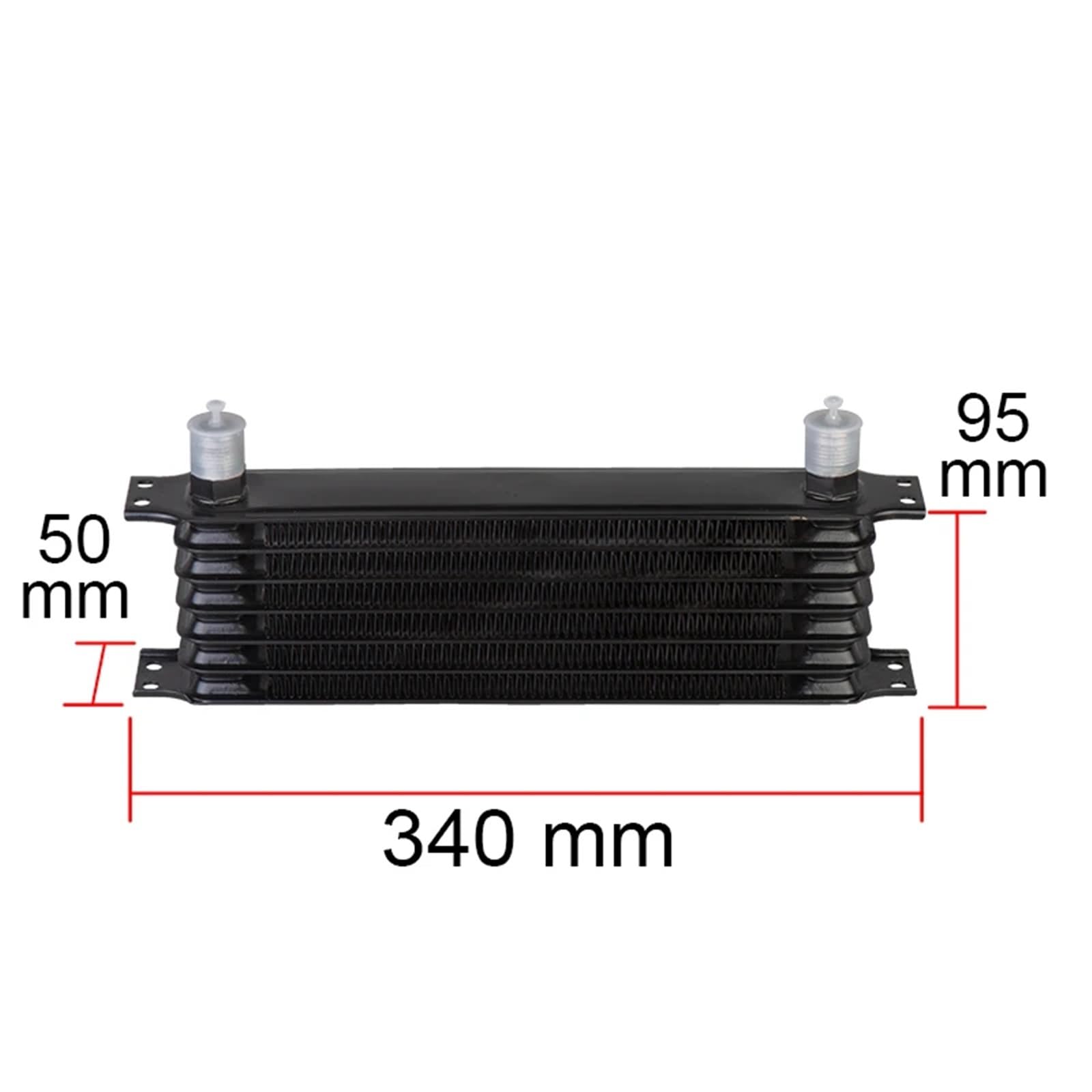 Chłodnica silnika UNIWERSALNA Aluminiowa CHŁODNICA OLEJU 7 RZĘDOWA ZESTAW CHŁODNICY OLEJU DO SILNIKA 10AN-10AN W SKRZYNI BIEGÓW Chłodnica Oleju(Black)