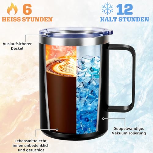 TUZELIYA Thermobecher 450ml Edelstahl 60 Geburtstag Geschenk Mann & Frau, 1966 Jahrgang Geschenk… – Ansicht 5