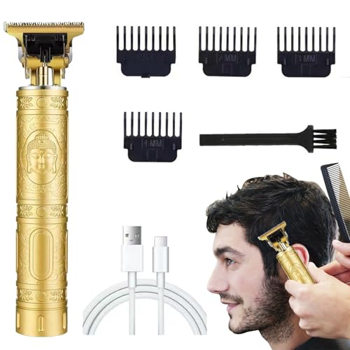 1/2/3set Recortadora De Barba Para Hombres - Cortapelos Inalámbricos | Afeitadoras Con Cuchilla En T Para Hombres | Kit De Aseo Para Cortapelos Recargable | Maquinilla De Afeitar Eléctrica Con Peines