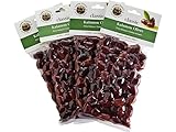 Lyrakis Family seit 1975' | Griechische Oliven mit Stein | 1kg | 4x 250gr (Swarche (Kalamata))