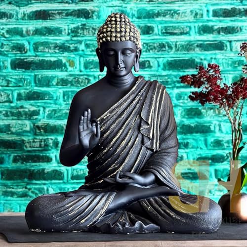 Image of Swarn House Decor's Beautiful Sitting Buddha Idol Statue For Home & Garden - Big Size 2 Feet (Multicolour)