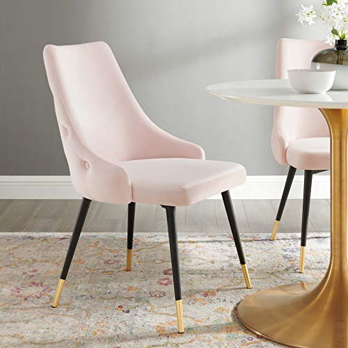 Modway Adorn Tufted Performance Velvet Dining Side Chair, 25D X 22W X 34H Inch, Pink #TOP7