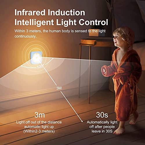 Image of OPPLE LED Motion Sensor Built-in Infrared Sensor Battery Powered Night Light for Home and Office - Pack of 8