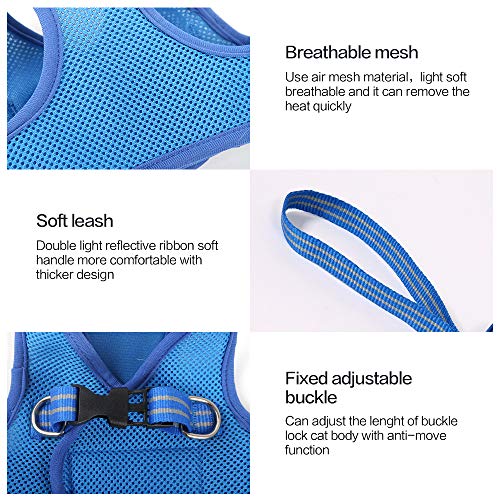Cat Harness Leash Straps Soft and Comfortable Cat Walking Jacket with Running Cushioning and Escape Proof for Puppies… - Image 5