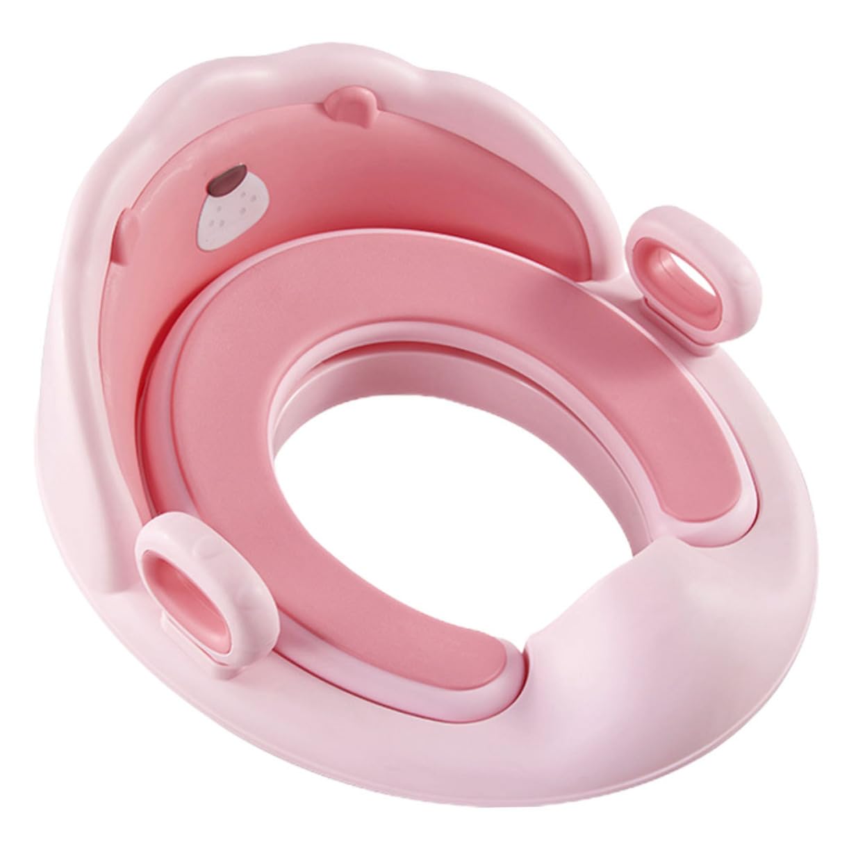 Sedia Riduttore Wc per Ragazzo Ragazza Rosa con Scala Rimovibile | Materiali Pp e Tpe, Cuscino Morbido a Superficie Liscia, Forma Leone con Copri Seduta Incluso