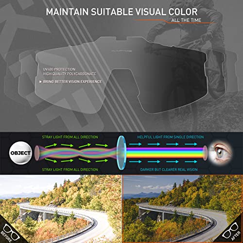 Kapvoe Photochromic Cycling Glasses Uv400 Protection Mountain Bike Clear Sports Sunglasses For Men Women Mtb Bicycle Riding Baseball Running Driving Fishing Golf 01 #TOP6