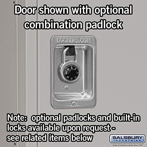 Salsbury Industries 62352GY-U Unassembled Standard Metal Locker with Double Tier,Grey - Image 4
