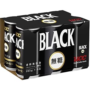 UCC ブラック無糖 缶コーヒー 185ml×6本 368円(61.3円/本)!プライム会員送料無料! UCC ブラック無糖 缶コーヒー 185ml×6本 368円(61.3円/本)!プライム会員送料無料!