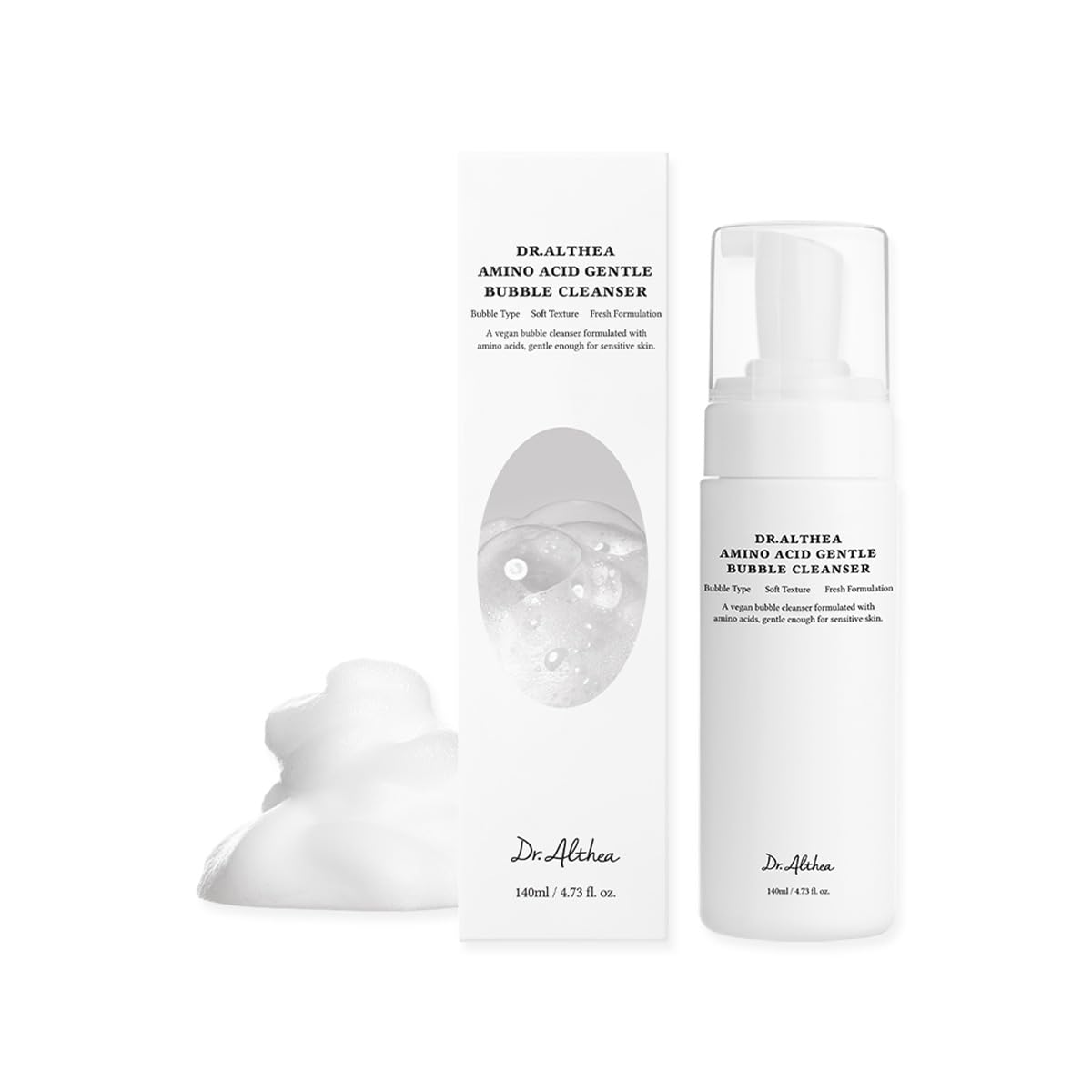 Dr.Althea Amino Acid Gentle Bubble Cleanser - Made with 17 Types of Amino Acids, For Dry and Sensitive Skin