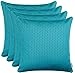Brandsseller Outdoor Garten Kissen Dekokissen Wabenoptik Schmutz- und Wasserabweisend mit Reißverschluss ca. 45x45cm 4er-Vorteilspack Aqua