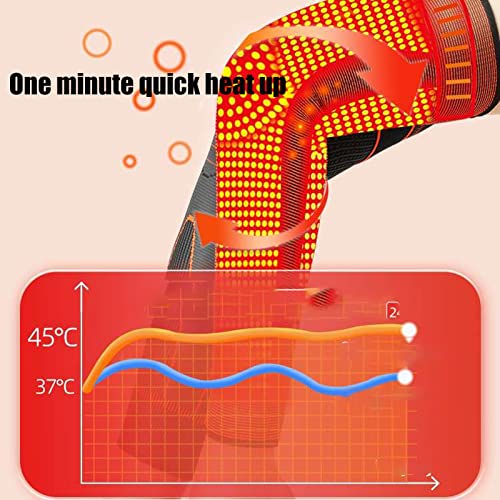 Tourmaline Acupressure Self-Heating Shaping Knee Sleeve,Mugwort Acupressure Shaping Knee Pads With Wrist Warmers Wormwood Self-Heating Knee Pads For Women And Men (Orange) #TOP2
