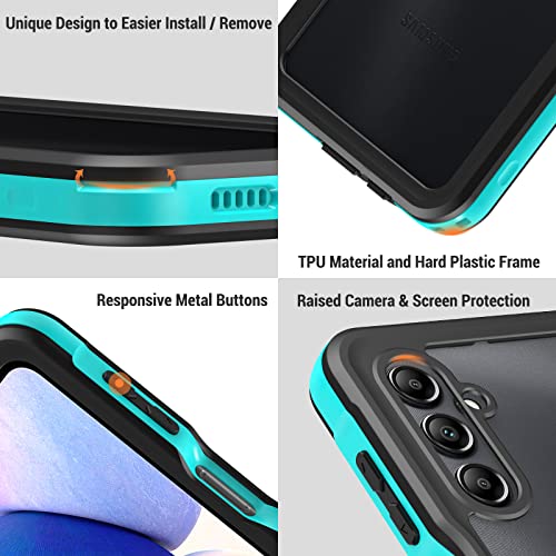 Clograly For Samsung Galaxy A14 5G Waterproof Case, With Built-In Screen Protector, Full Protection Shockproof Dustproof Phone Case For Samsung Galaxy A14 5G (Blue) #TOP4