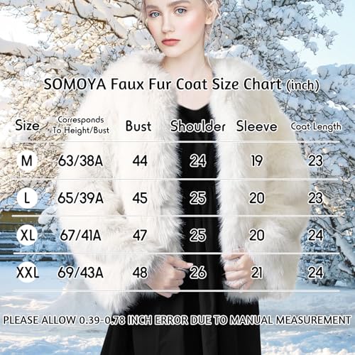 Womens Faux Fur Coat Long Sleeve Winter Loose Fur Coat Thickened Warm Fuzzy Outerwear with Pockets Jacket4