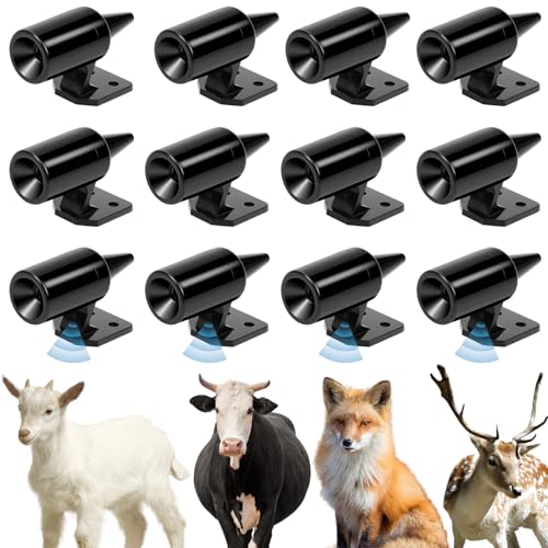 SCROLIEY 12 Pièces Sifflet Ultrason Anti Gibier, Ultrasonique Cerf Attention, Sifflet Anti Gibier pour Voiture, Anti Collision Animal, pour Voitures, Camions,...