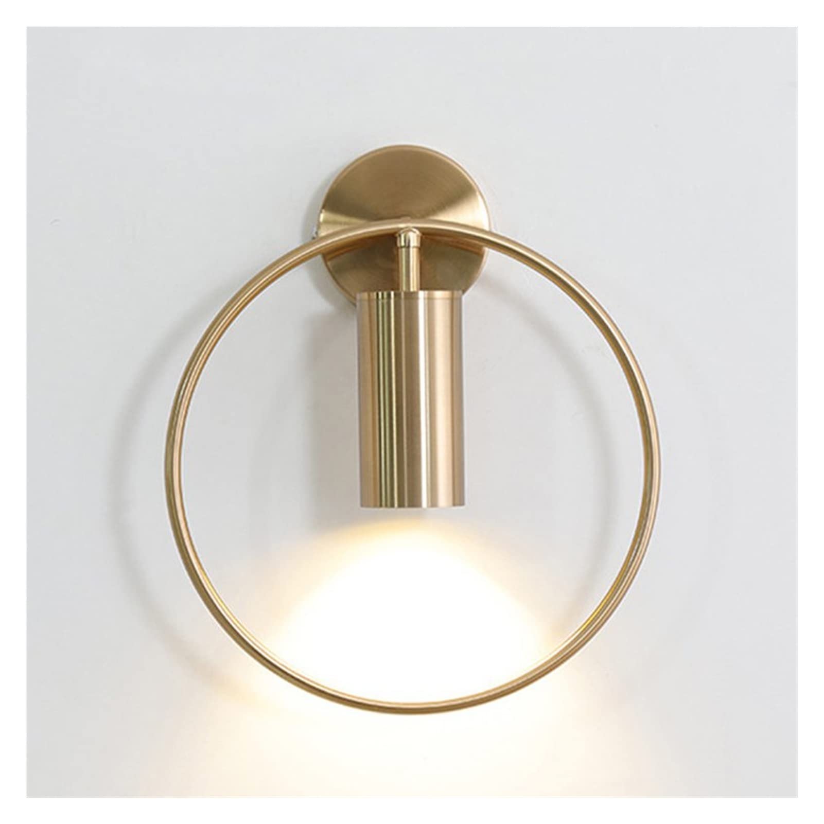 ZTCHSENZT Wall Sconces, Nordic Golden Spotlight Creative Bedroom Bedside Lamp Simple Living Room Background Wall Stairway Aisle Light Luxury Wall Sconce
