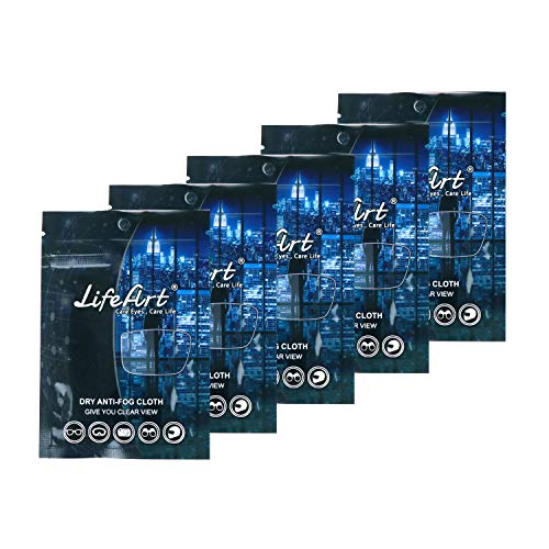 5 Pack Anti-Fog Wipes, Eye Glasses Cleaning Cloths, Cleaner Wipes Great for Eyeglasses