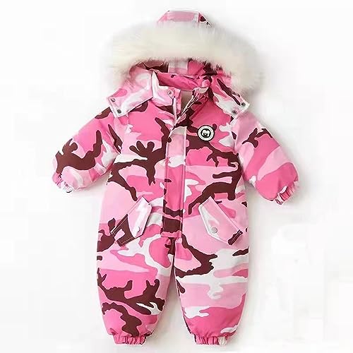 Infant Boys Girls Winter Thicken Coat Camouflage Hooded Jacket Snowsuit Toddler Windproof Warm Girls Snowsuits Size 6x3