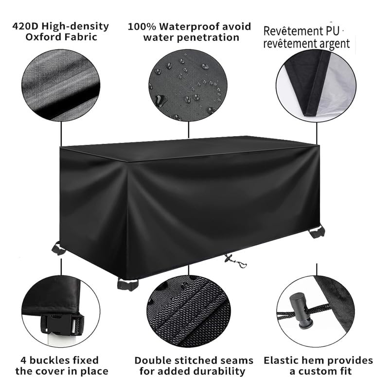 Housse imperméable pour meubles de jardin bâche protection table extérieure