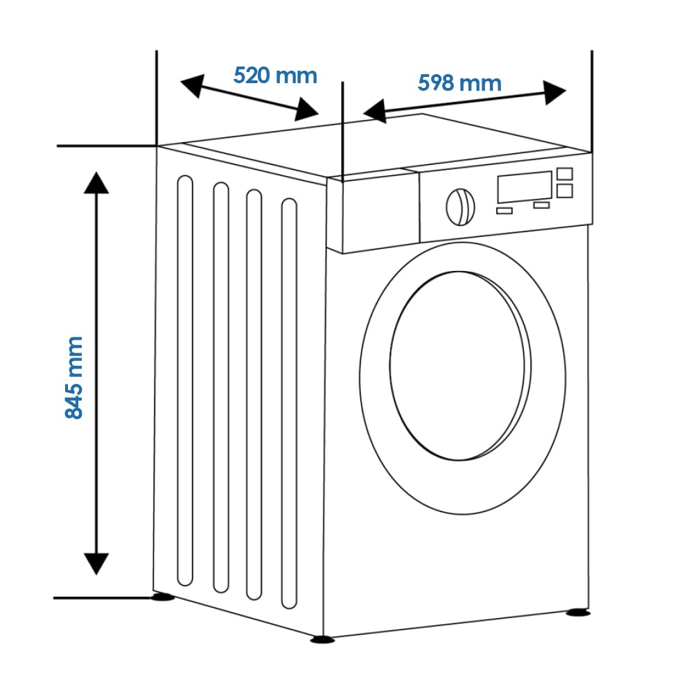 Aspes Lavadora 10 kg Carga Frontal, Inox, AL10401AIDVX. 1400 rpm, Motor Inverter, 14 Programas, Eco-logic System, Tambor Diamante, Clase de Eficiencia Energética A