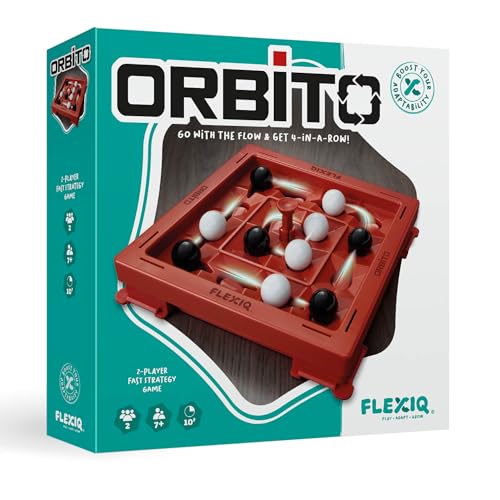 FlexiQ FXG502 - Orbito, Juego Familiar de Mesa de Estrategia para Dos Jugadores. Más 7 años