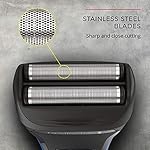 Remington PF7300 F3 Comfort Series Foil Shaver, Mens Electric Razor, Electric Shaver Black/Blue