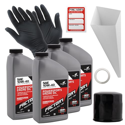 Kit de cambio de aceite sintético 10W-40 Factory Racing Parts miniatura 1