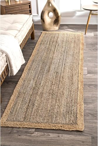 Hand Braided Jute Area Rug – Natural Woven Bohemian Rug